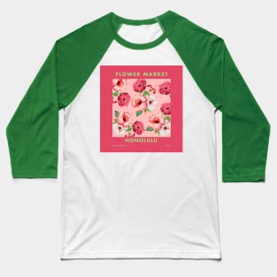 Flower Market Honolulu Baseball T-Shirt